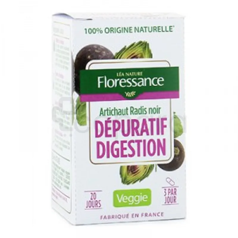 LEA NATURE FLORESSANCE DÉPURATIF DIGESTION ARTICHAUT RADIS NOIR BOITE DE 60 GELULES