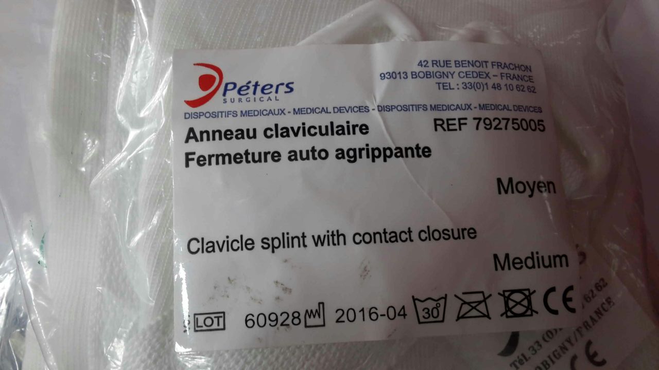 PETERS ANNEAU CLAVICULAIRE FERMETURE AUTO AGRIPPANTE TAILLE M REFERENCE 79275005