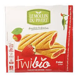LE MOULIN DU PIVERT TWIBIO AU FRAISE BOITE DE 6 ETUIS 150G
