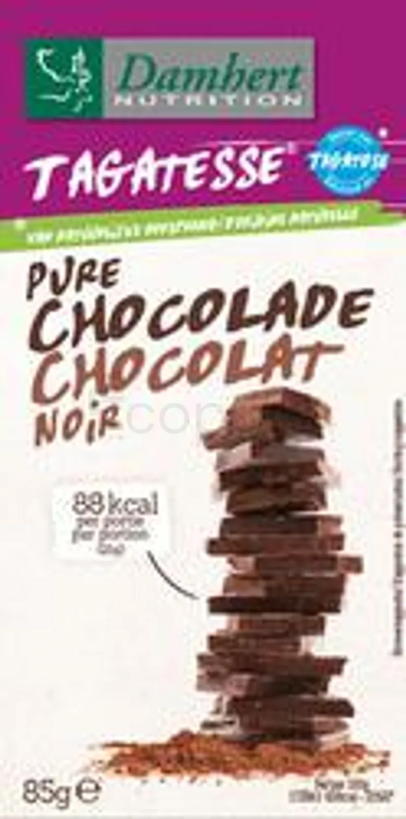 DAMHERT TAGATESSE PURE CHOCOLADE CHOCOLAT NOIR 85G