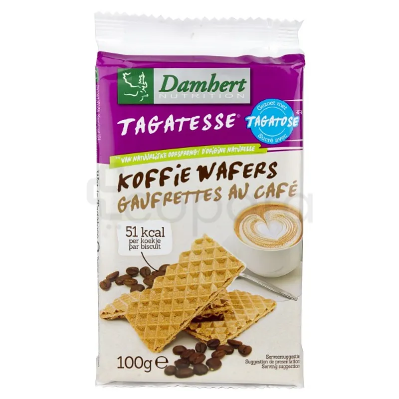 DAMHERT TAGATESSE KOFFIE WAFERS GAUFRETTES AU CAFE 100G