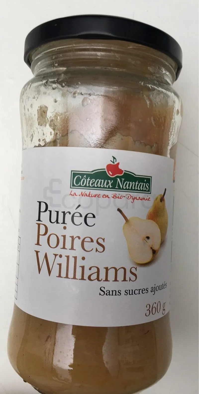 COTEAUX NANTAIS PUREE POIRES WILLIAMS 360G