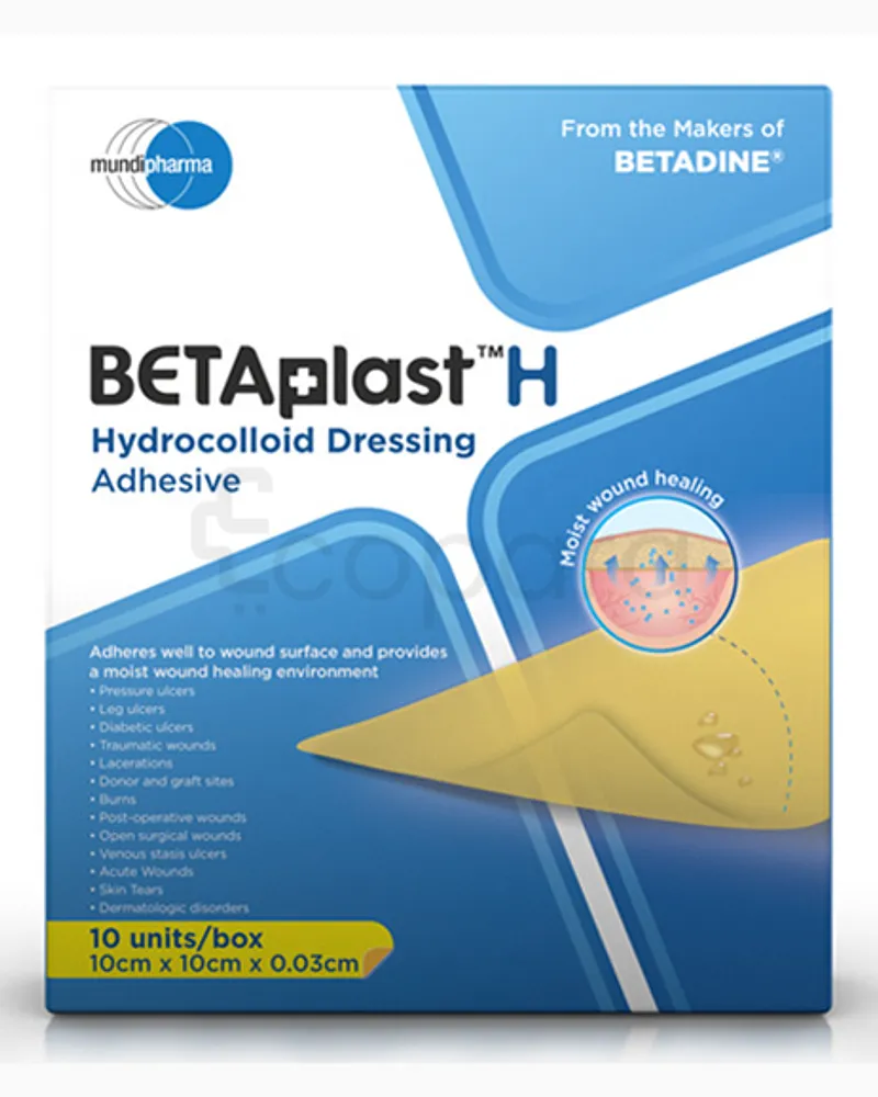 BETAPLAST H SILVER HYDROCOLLOID DRESSING ADHESIVE BOITE DE 10