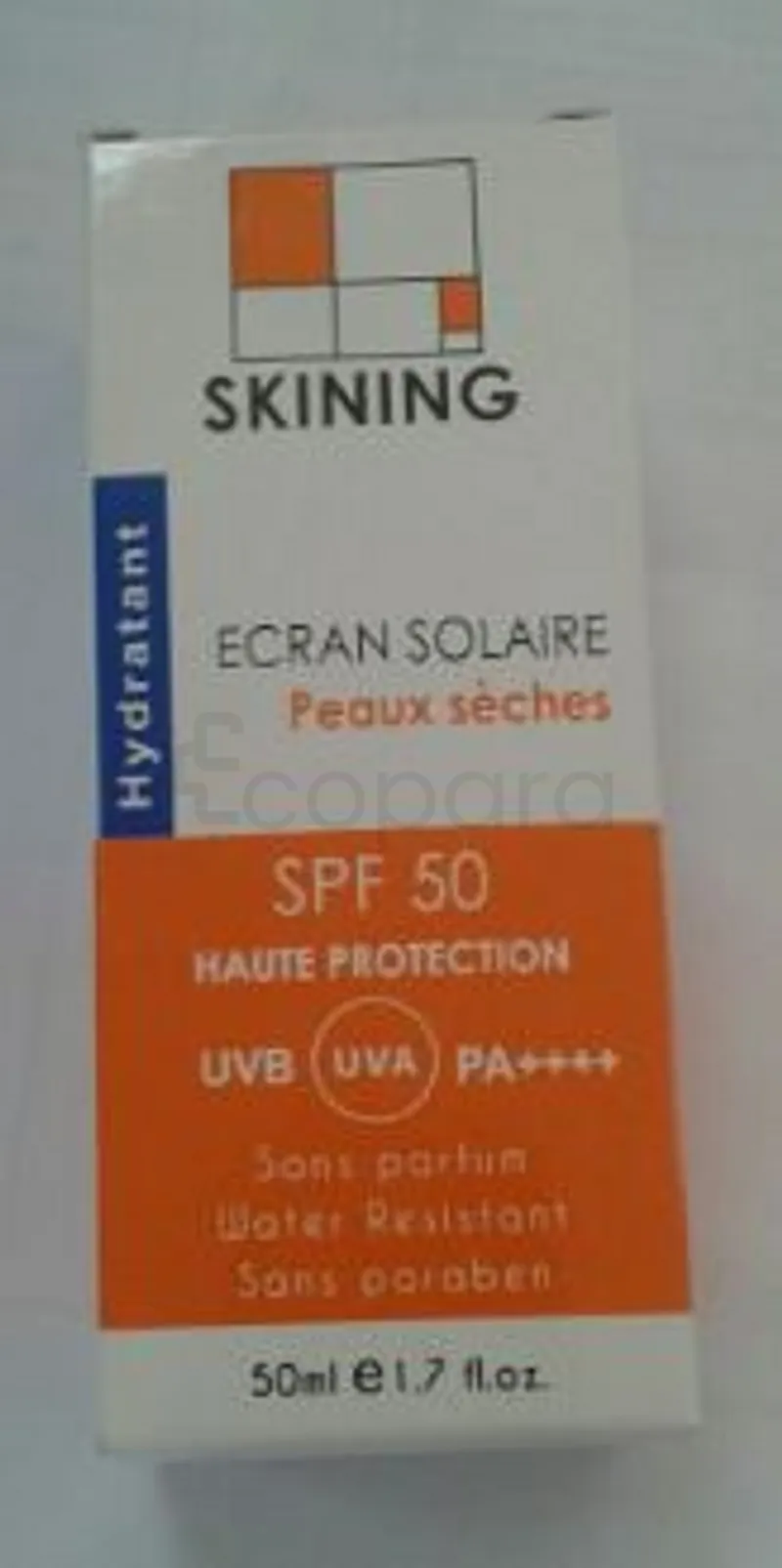 SKINING ECRAN SOLAIRE HYDRATANT PEAUX SECHES SPF50 50ML