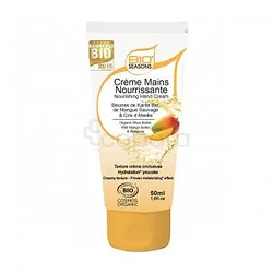 BIO SEASONS BS CREME MAINS NOURRISSANTE BEURRES DE KARITE BIO DE MANGUE SAUVAGE ET CIRE D'ABEILLE 50ML