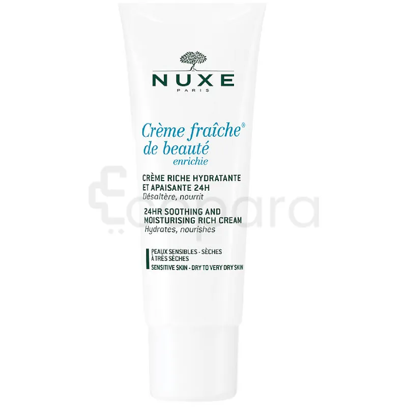 NUXE CREME FRAICHE DE BEAUTE ENRICHIE CREME RICHE HYDRATANTE ET APAISANTE 24H 30ML