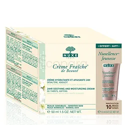 NUXE CREME FRAICHE DE BEAUTE CREME HYDRATANTE ET APAISANTE 24H 50ML + NUXE NUXELLENCE JEUNESSE 15ML OFFERT