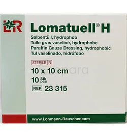 LOHMANN ET RAUSCHER LR LOMATUELL H TULLE GRAS VASELINE 10CM*10CM BOITE DE 10 REFERENCE 23315