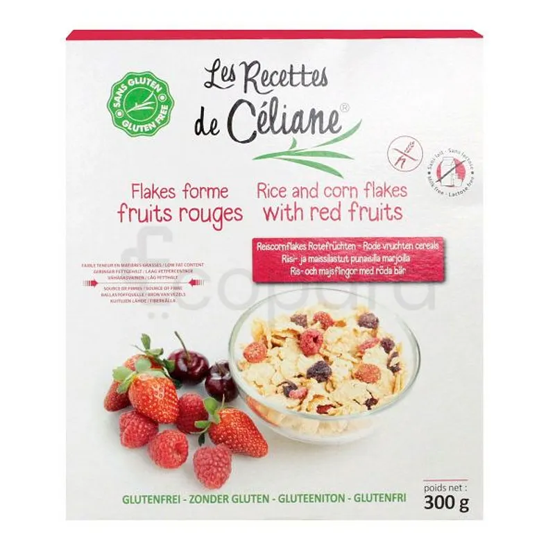 LES RECETTES DE CELIANE FLAKES FORME FRUIT ROUGE 300G