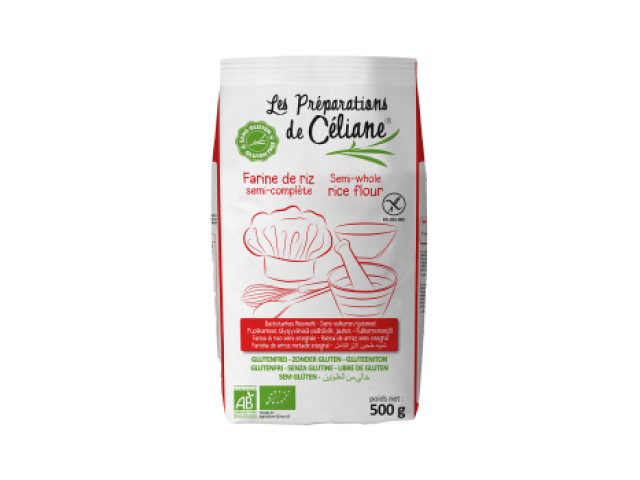 LES RECETTES DE CELIANE FARINE DE RIZ SEMI-COMPLETE 500G