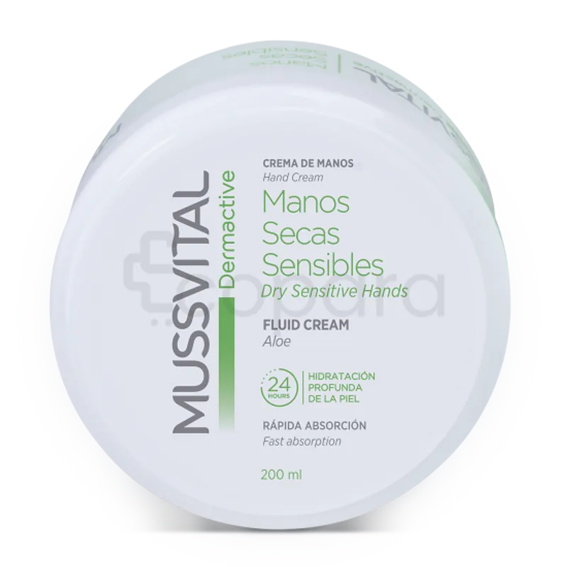 MUSSVITAL DERMACTIVE CREME MAINS SECHES ET SENSIBLES 200ML