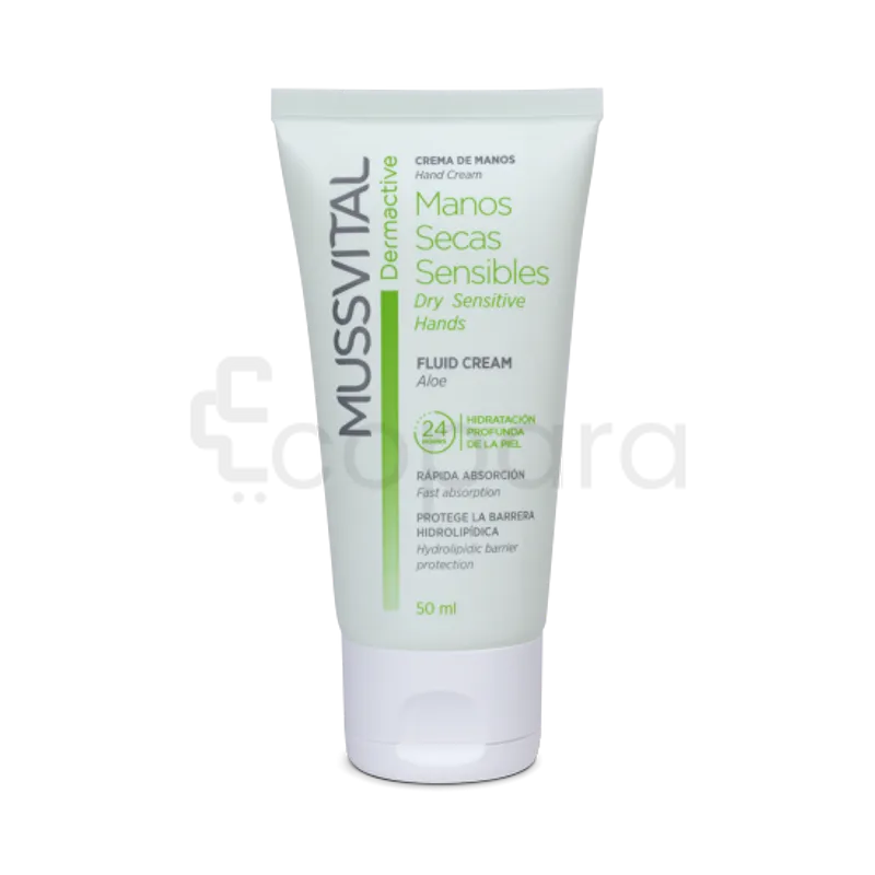 MUSSVITAL DERMACTIVE CREME DE MAINS SENSIBLES ET SECHES 50ML