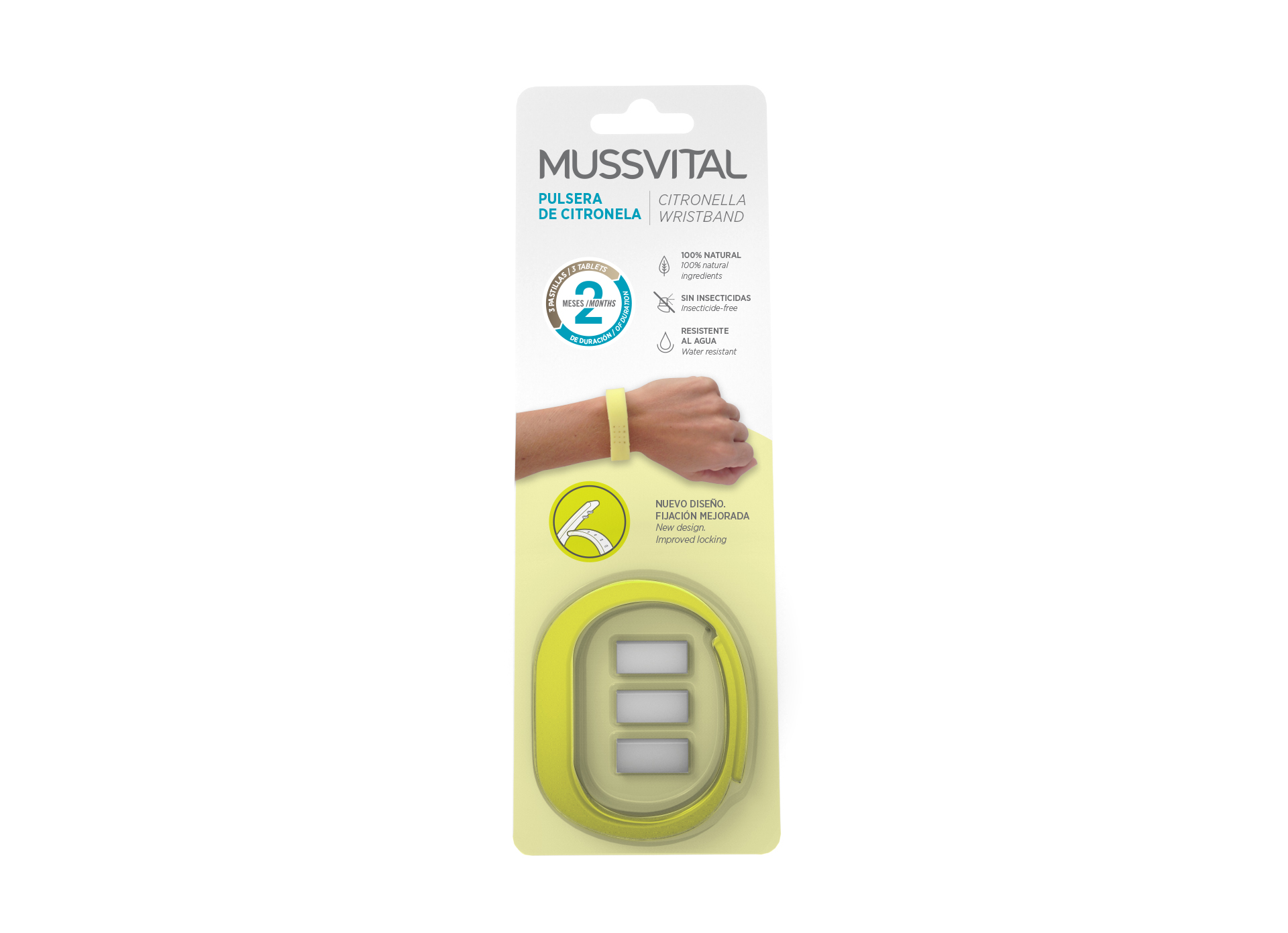 MUSSVITAL BRACELET ANTIMOUSTIQUES ADULTE JAUNE