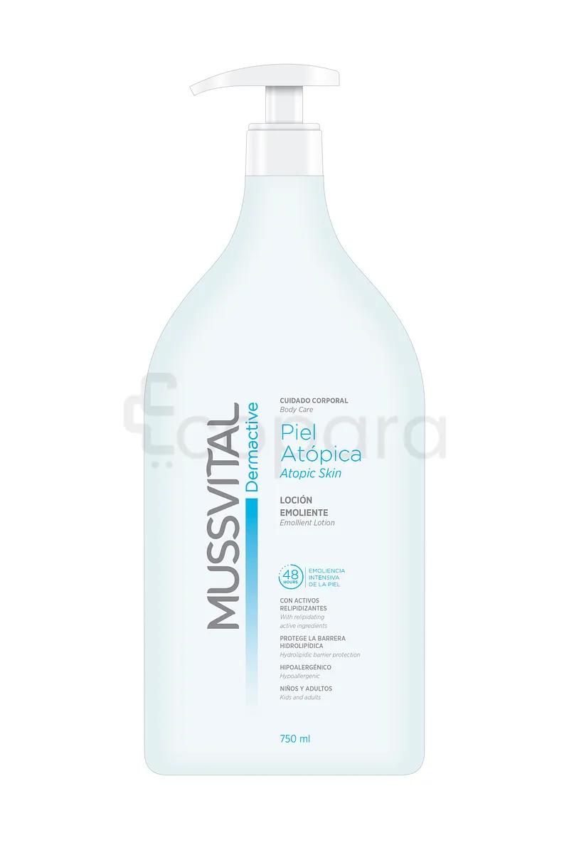 MUSSVITAL DERMACTIVE LOTION EMOLIANTE PEAU ATOPIQUE 750ML