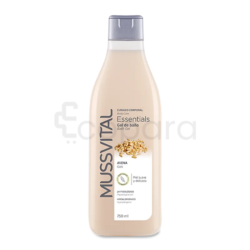 MUSSVITAL ESSENTIALS GEL DE BAIN AVOINE 750ML