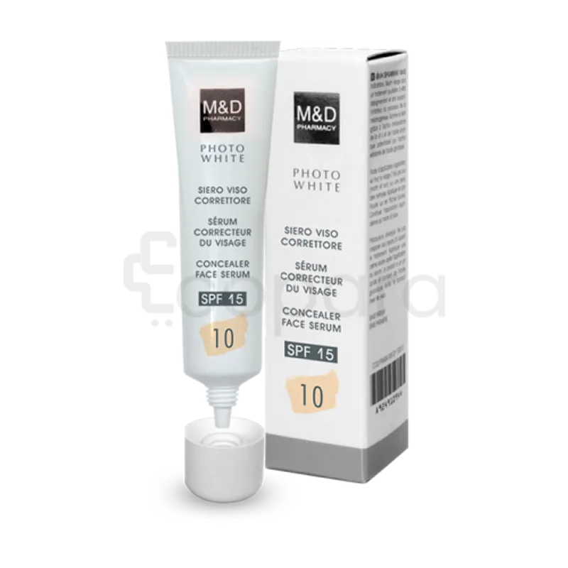 M&D PHOTO WHITE SERUM CORRECTEUR DU VISAGE SPF15 NUMERO 10 30ML