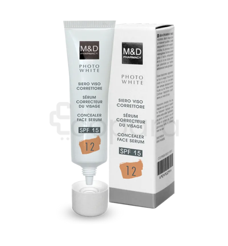 M&D PHOTO WHITE SERUM CORRECTEUR DU VISAGE SPF15 NUMERO 12 30ML