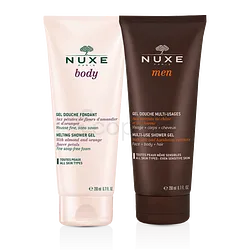 NUXE BODY GEL DOUCHE FONDANT 200ML + NUXE MEN GEL DOUCHE MULTI-USAGES 200ML