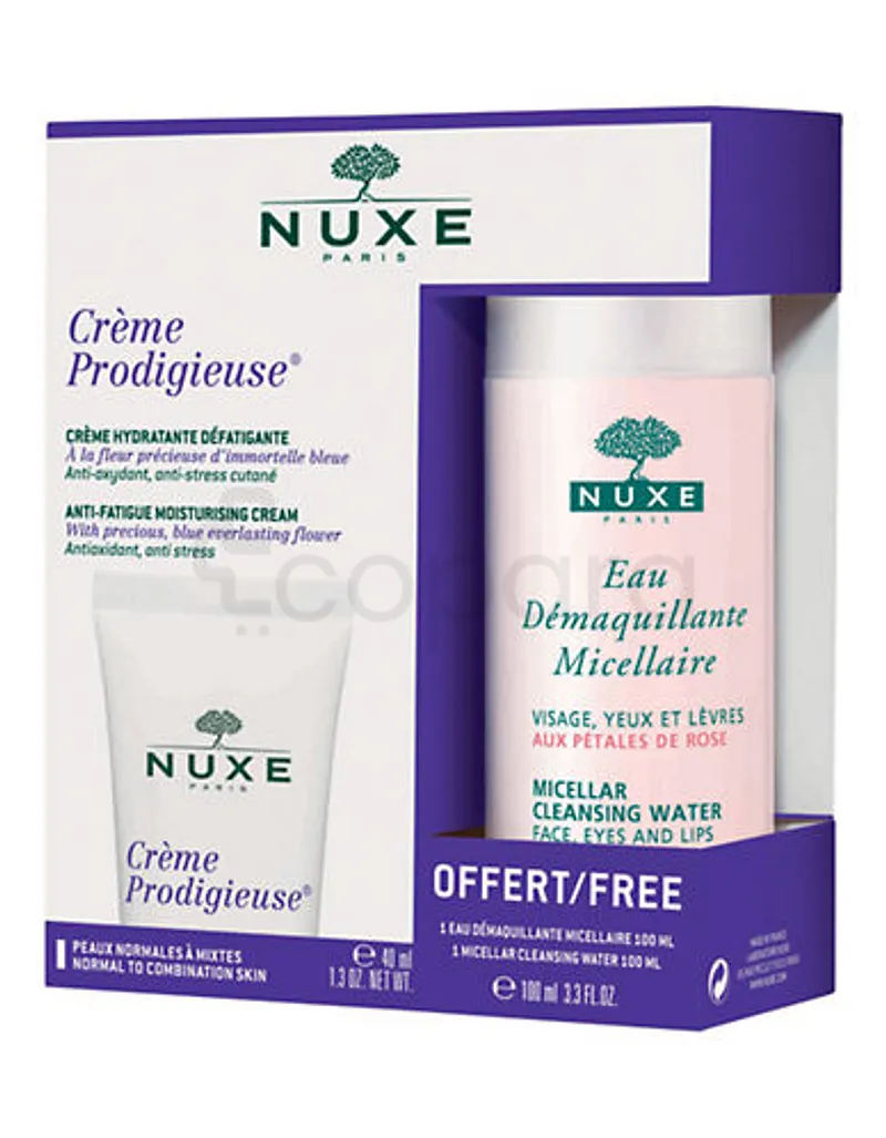 NUXE CREME PRODIGIEUSE 40ML + EAU DEMAQUILLANTE MICELLAIRE 100ML