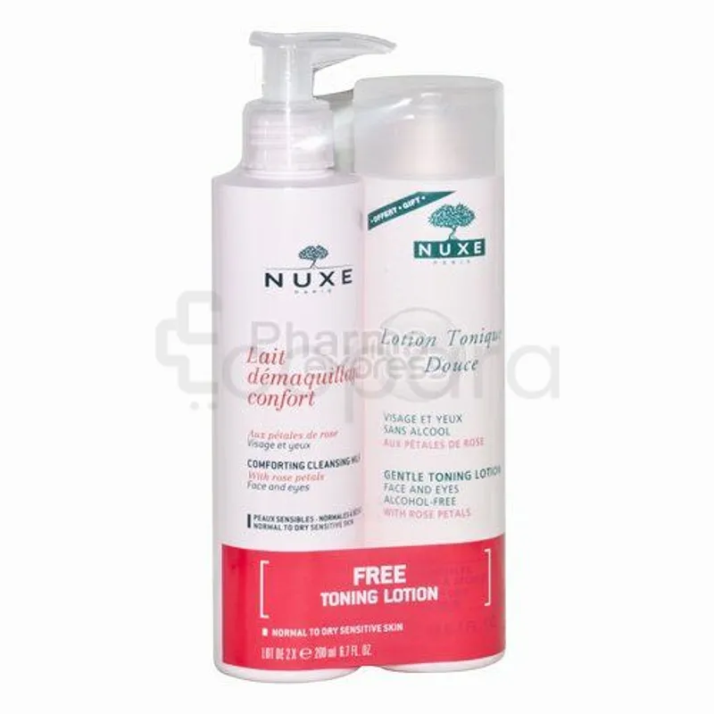NUXE PACK LAIT DEMAQUILLANT CONFORT 200ML + LOTION TONIQUE DOUCE 200ML