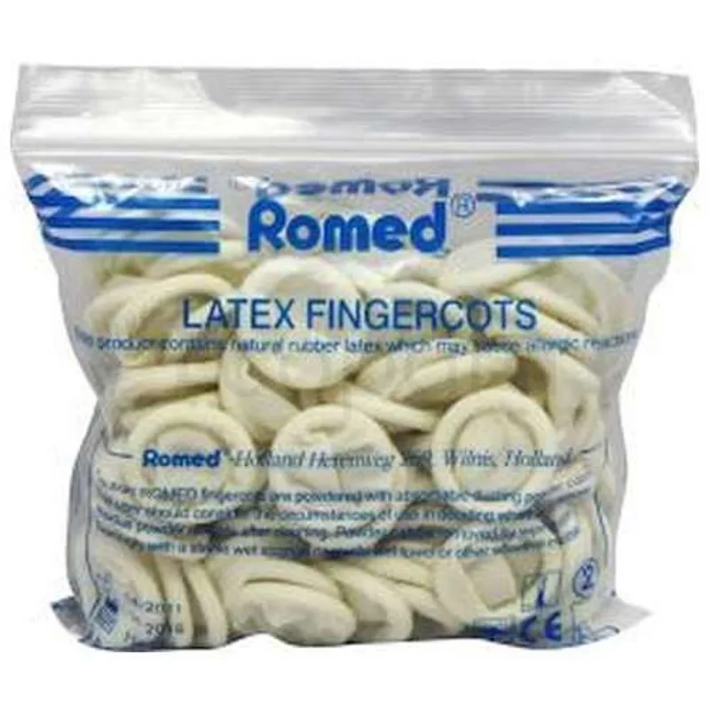 ROMED LATEX FINGERCOTS BOITE DE 100