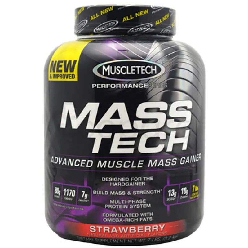 MUSCLETECH MASS TECH PROTEIN STRAWBERRY 3.18KG