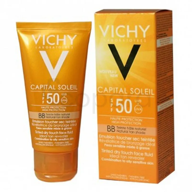 VICHY CAPITAL SOLEIL BB CREME ONCTUEUSE TEINTEE TEINTE HALE NATUREL SPF50+ 50ML PROMOTION -34%