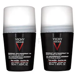 VICHY HOMME DEODORANT ANTI-TRANSPIRANT 72H ROLL-ON 50ML*2 BOITE DE 2