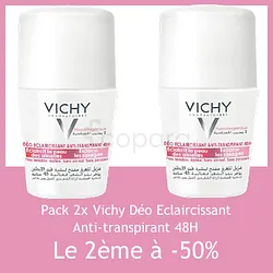 VICHY DEODORANT ECLAIRCISSANT ANTI-TRANSPIRANT 48H ROLL-ON 50ML*2 BOITE DE 2