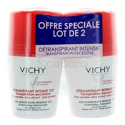 VICHY DETRANSPIRANT INTENSIF 72H TRANSPIRATION EXCESSIVE ROLL-ON 50ML*2 BOITE DE 2