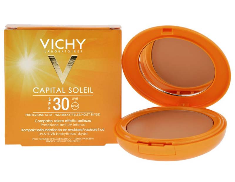VICHY CAPITAL SOLEIL COMPACT SOLAIRE EMBELLISSEUR TEINTE BEIGE SABLE SPF30 9G