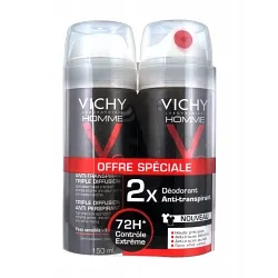 VICHY HOMME ANTI-TRANSPIRANT TRIPLE DIFFUSION 72H AEROSOL 150ML*2 BOITE DE 2