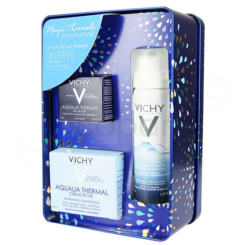 VICHY COFFRET AQUALIA THERMAL SPA DE NUIT 50ML + CREME LEGERE 15ML + EAU THERMALE 50ML OFFERT