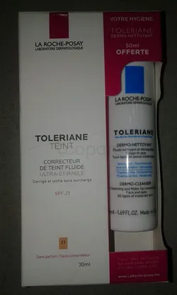 LA ROCHE POSAY TOLERIANE CORRECTEUR DE TEINT FLUIDE NUMERO 11 BEIGE CLAIR 30ML + TOLERIANE DERMO-NETTOYANT 50ML OFFERTE