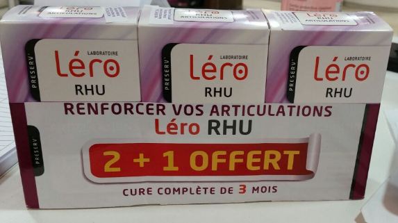 LERO RHU IDEX PACK RENFORCER VOS ARTICULATIONS CURE COMPLETE DE 3 MOIS 2+1 OFFERT