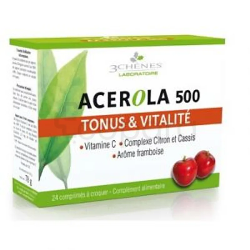 3CHENES ACEROLA 500 TONUS ET VITALITE BOITE DE 28 COMPRIMES