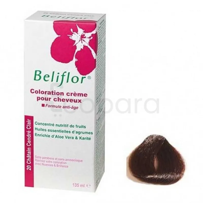 BELIFLOR COLORATION CREME NUMERO 20 CHATAIN CENDRE CLAIR 135ML