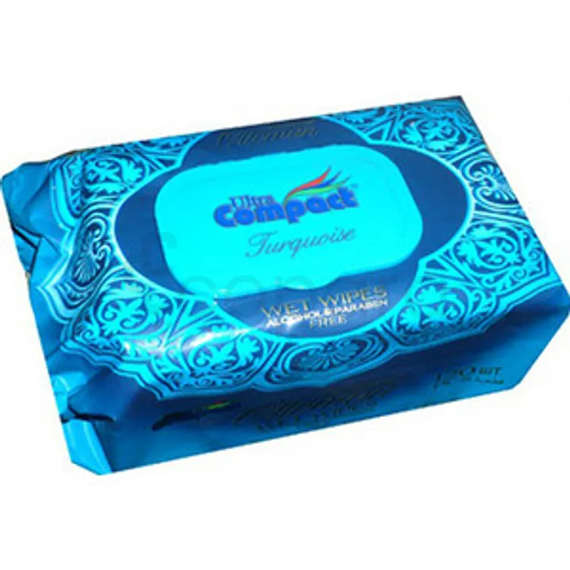 OTTOMAN ULTRA COMPACT LINGETTES TURQUOISE BOITE DE 120
