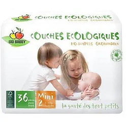 BIO BABBY COUCHES ECOLOGIQUES 3-6KG TAILLE 2 BOITE DE 36