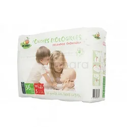 BIO BABBY COUCHES ECOLOGIQUES 4-9KG TAILLE 3 BOITE DE 36