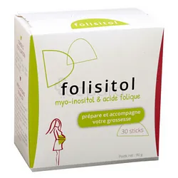 FOLISITOL MYO-INOSITOL & ACIDE FOLIQUE BOITE DE 30