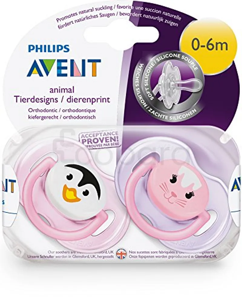 AVENT 2 SUCETTES 0-6MOIS REFERENCE SCF182/13
