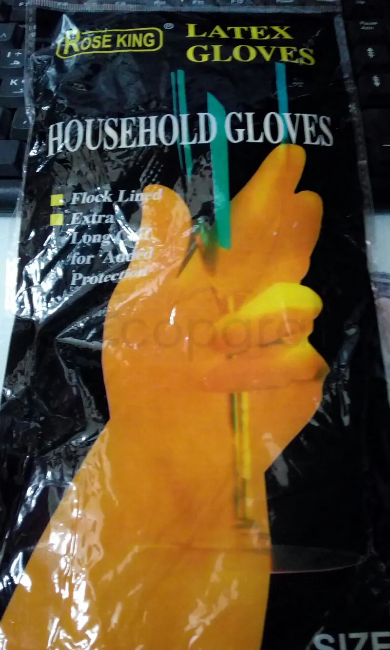 ROSE KING GANTS DE MENAGE LATEX GLOVES TAILLE L