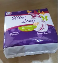 ULTRA LONG SERVIETTES HYGIENIQUE FLUX ABONDANT BOITE DE 8