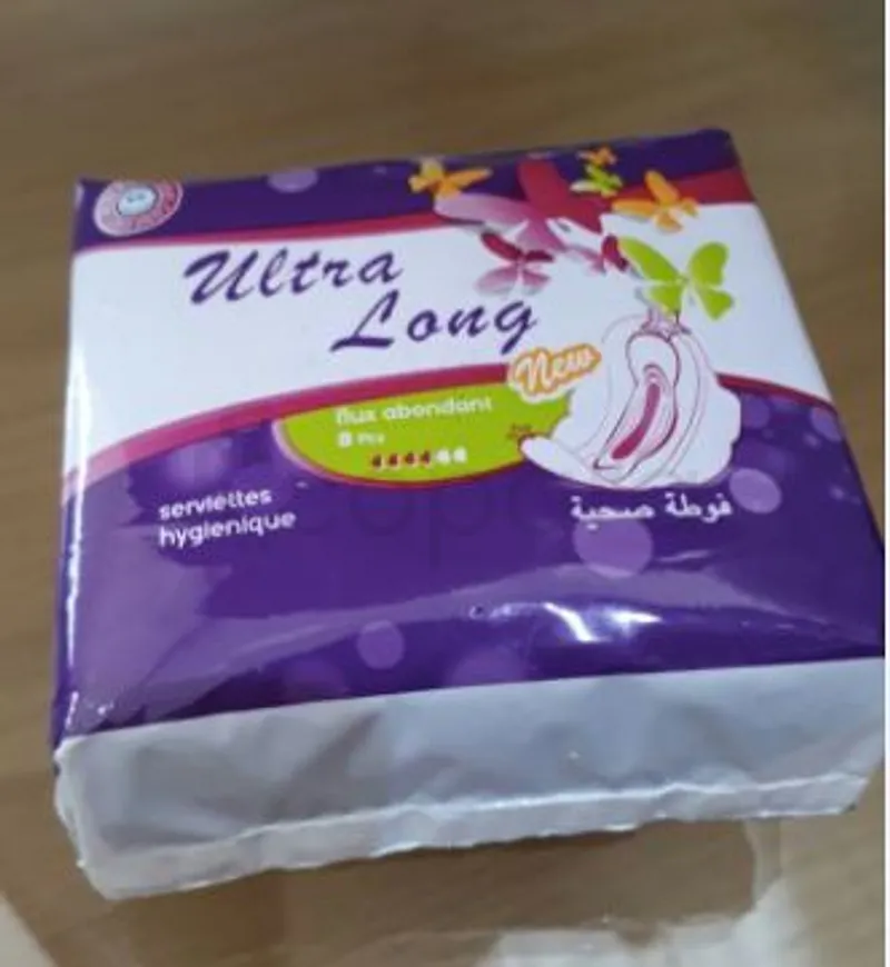 ULTRA LONG SERVIETTES HYGIENIQUE FLUX ABONDANT BOITE DE 8