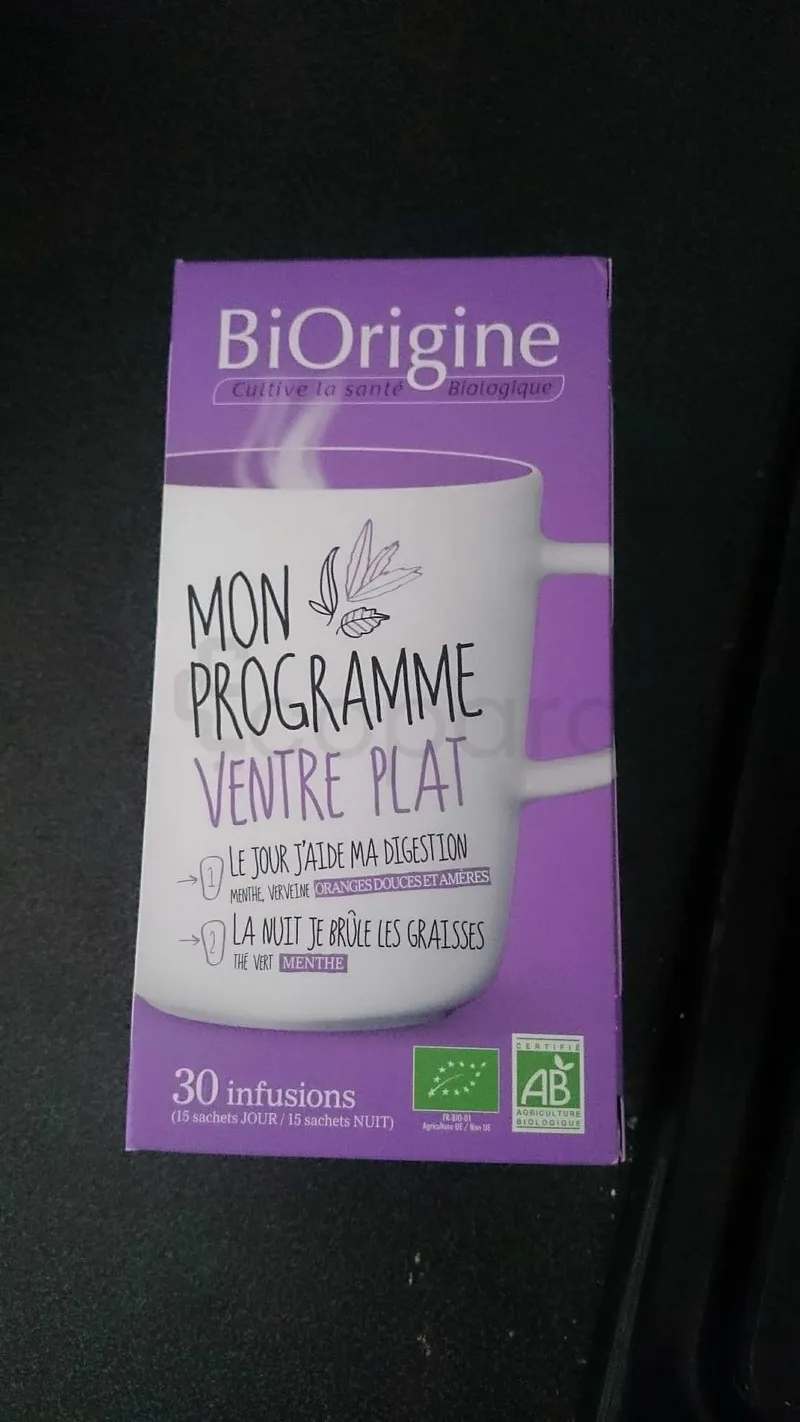 BIORIGINE MON PROGRAMME VENTRE PLAT BOITE DE 30 INFUSIONS