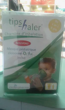 TIPS-HALER CHAMBRE D'INHALATION MASQUE PEDIATRIQUE CLOISONNE 1-6ANS
