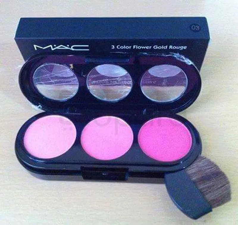MAC 3 COLOR FLOWER GOLD ROUGE PALETTE NUMERO 04