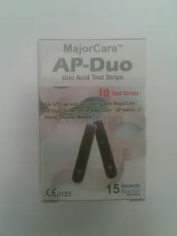 MAJORCARE AP-DUO URIC ACID TEST STRIPS BOITE DE 10 REFERENCE 200030002