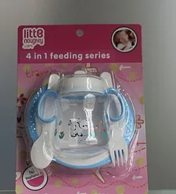 LITTLE NAUGHTY ASSIETTE + GOBELET + CUILLERE + FOURCHETTE REFERENCE 9500